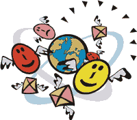 Email flying around the world