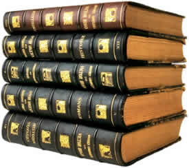 Stack of encyclopedias