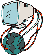 Computer with tentacles plugging into earth